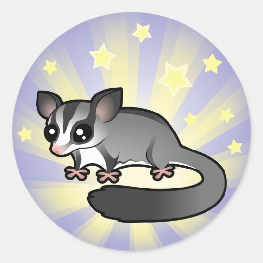 Little Star Sugar Glider Classic Round Sticker