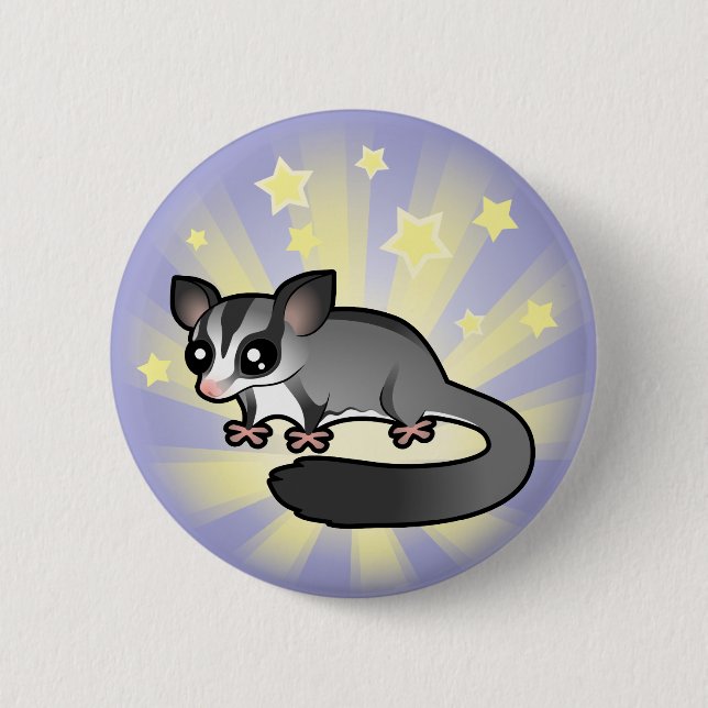 Little Star Sugar Glider Pinback Button (Front)