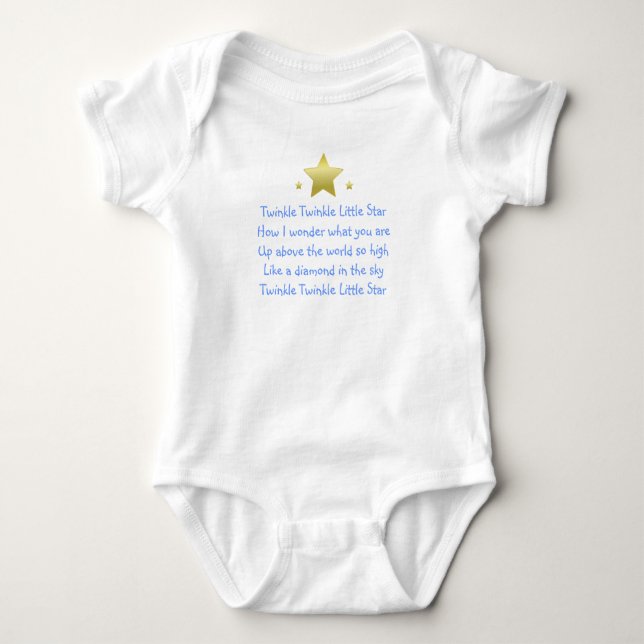 Little Star Twinkle Baby Bodysuit (Front)