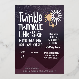 Little Star Whimsical Foil Invitation
