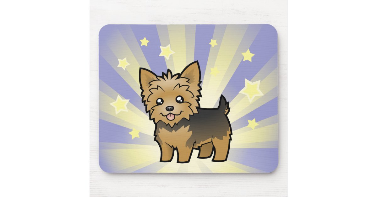 Little Star Yorkshire Terrier Short Hair No Bow Mouse Pad