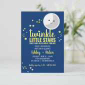 little stars BOY or GIRL twins 2nd BIRTHDAY PARTY Invitation (Standing Front)