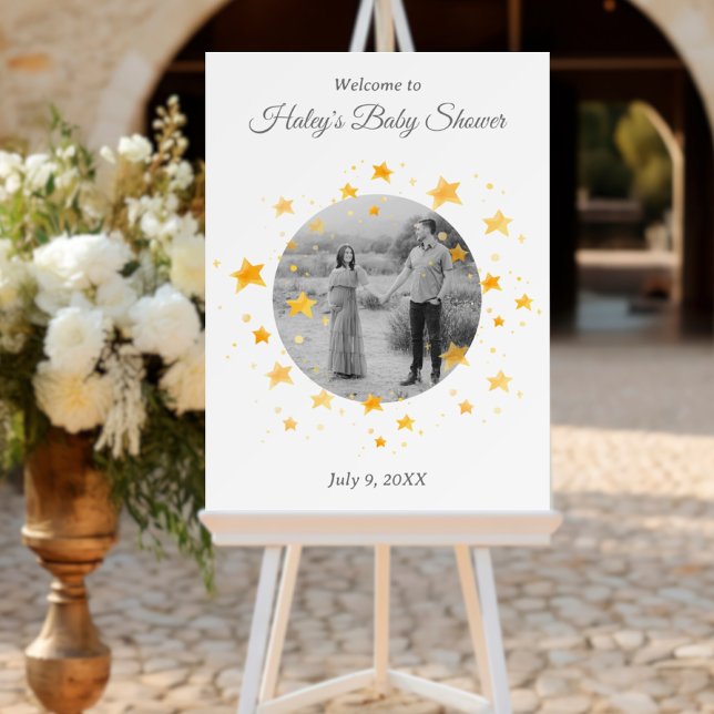 Little Stars Custom Photo Baby Shower Welcome Sign (Little Stars Custom Photo Baby Shower Welcome Sign
)
