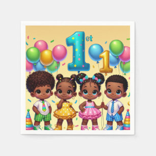 Little Stars First Birthday Bash Napkins