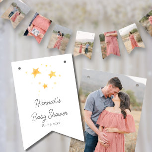 Little Stars Personalized Baby Shower Photo Banner