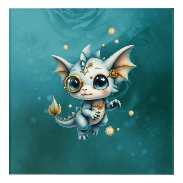 Little Steam Dragon – Professional Chaos Engineer. Acrylic Print (Front)