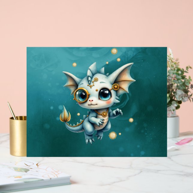 Little Steam Dragon – Professional Chaos Engineer. Acrylic Sign (Wedding)
