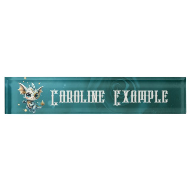 Little Steam Dragon – Professional Chaos Engineer. Desk Name Plate (Front)