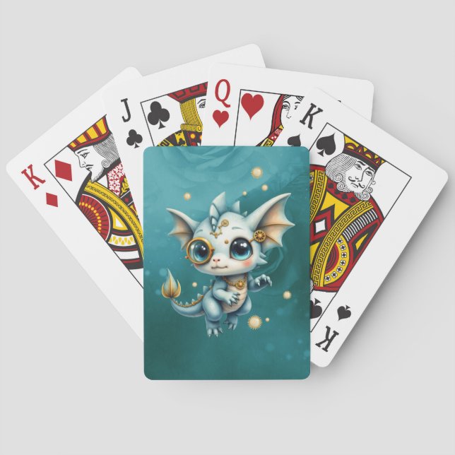 Little Steam Dragon – Professional Chaos Engineer. Poker Cards (Back)