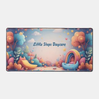 Little Steps Daycare Pastel Whimsical Personalized Desk Mat