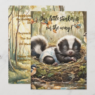 Little Stinker Baby Skunk Digital Download Invite