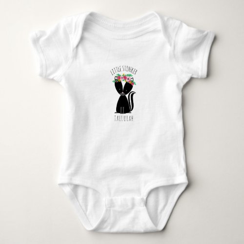 Little Stinker Personalized Baby Skunk Baby Bodysuit