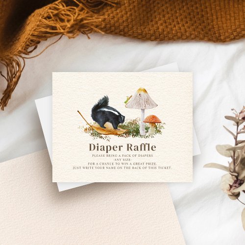 Little Stinker Skunk Baby Shower Diaper Raffle Enclosure Card