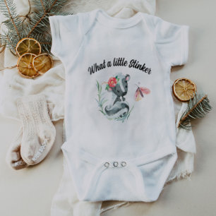 Little Stinker Skunk Girl Animal Baby Bodysuit