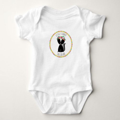 Little Stinker Skunk Pompom Inspired Baby Bodysuit