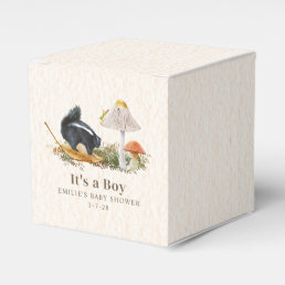 Little Stinker Woodland Skunk Boy Baby Shower Favor Boxes