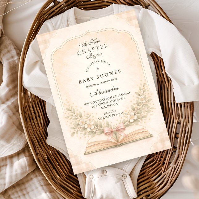 Little Story Begins Baby Shower Invitation (Creator Uploaded)