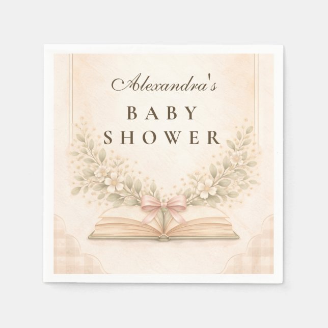 Little Story Begins Baby Shower Napkins (Front)