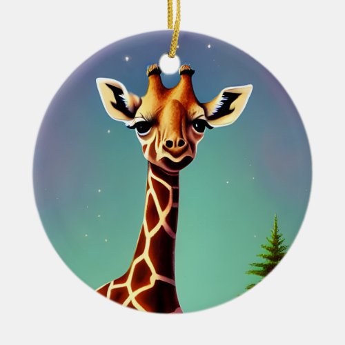 Little Story Book Giraffe Ceramic Ornament