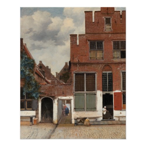 Little Street Johannes Vermeer Glossy Poster
