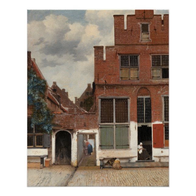 Little Street Johannes Vermeer Glossy Poster (Front)