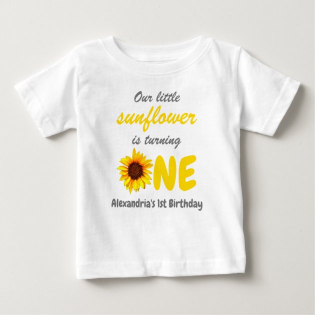 Sunflower first best sale birthday shirt