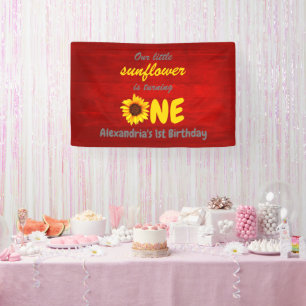 Little Sunflower 1st Birthday Banner