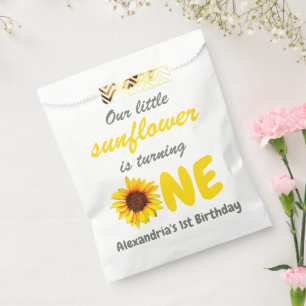Little Sunflower 1st Birthday Favor Bag