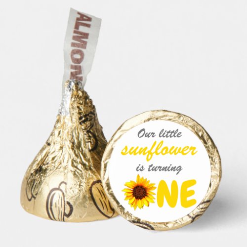 Little Sunflower 1st Birthday Hersheys Kisses