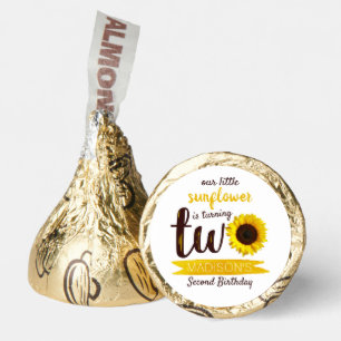 Little Sunflower 2nd Birthday Party Hershey®'s Kisses®