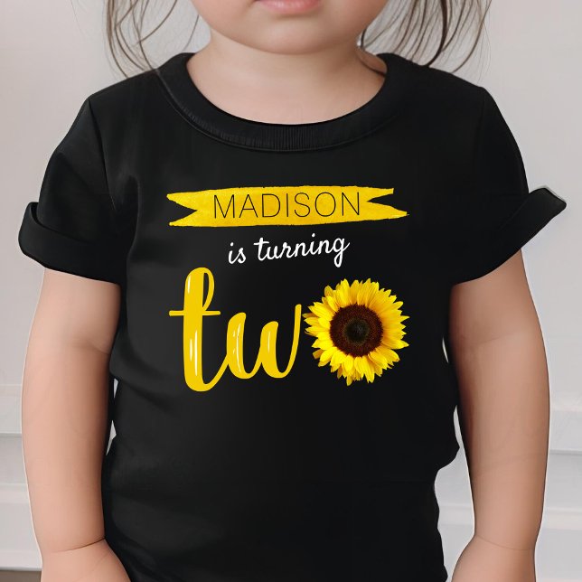 Little Sunflower 2nd Birthday Toddler T-shirt (Creator Uploaded)