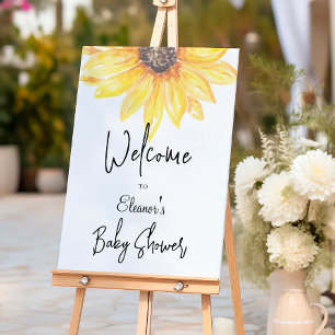 Little Sunflower Baby Shower Celebration Welcome Foam Board