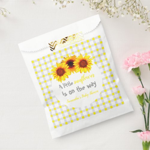Little Sunflower Baby Shower Favor Bag