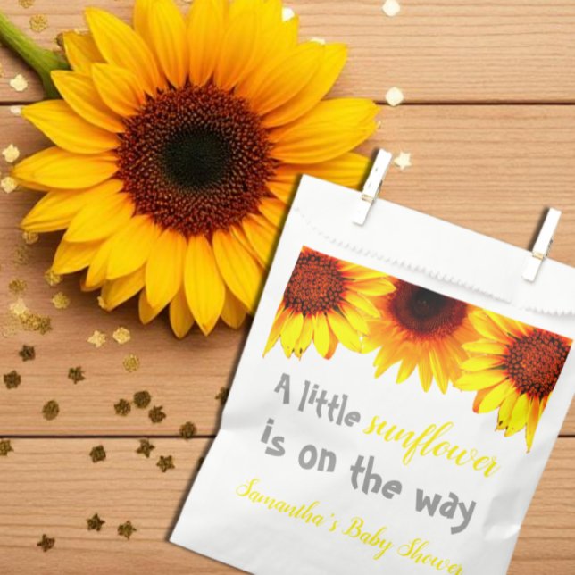 Little Sunflower Baby Shower Favor Bag (Creator Uploaded)