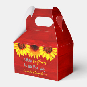 Little Sunflower Baby Shower Favor Boxes