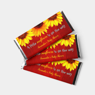 Little Sunflower Baby Shower Hershey Bar Favors