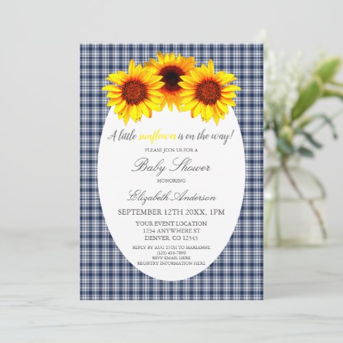 Little Sunflower Baby Shower Invitation