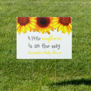 Little Sunflower Baby Shower Sign