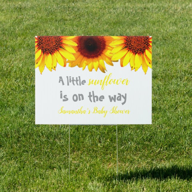 Little Sunflower Baby Shower Sign (Insitu)