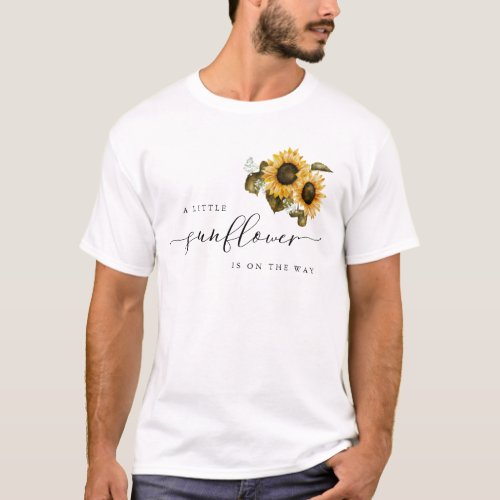 Little Sunflower Baby Shower T_Shirt