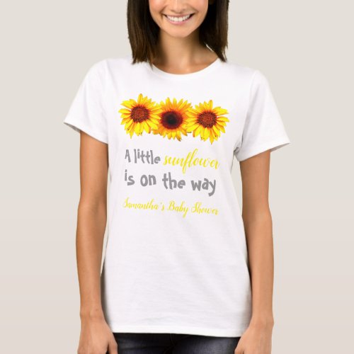 Little Sunflower Baby Shower T_Shirt