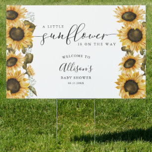 Little Sunflower Baby Shower Yard Sign