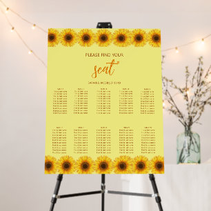 Little Sunflower Floral Girl Find Your Seat Foam Board