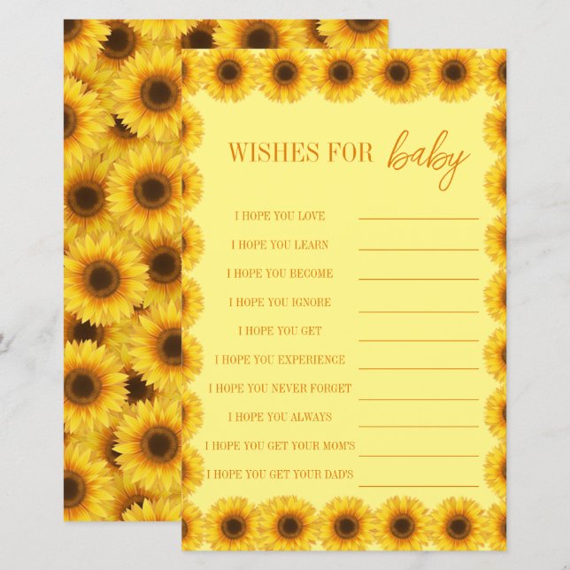 Little Sunflower Floral Girl First Birthday (Front/Back)