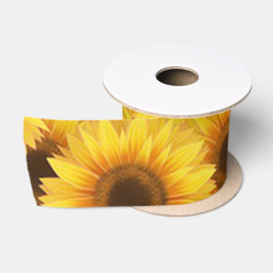 Little Sunflower Floral  Satin Ribbon