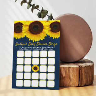Little Sunflower On The Way! Baby Shower Bingo