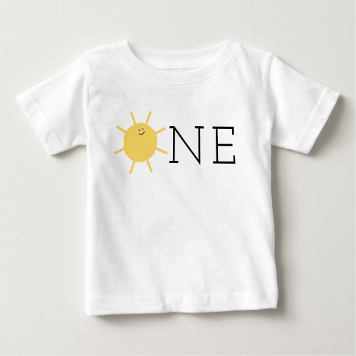 Little Sunshine 1st Birthday Party One Baby T_Shirt