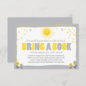 Little Sunshine Baby Shower Bring a book Neutral Invitation (Front/Back)