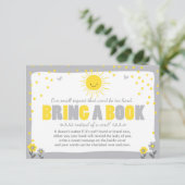 Little Sunshine Baby Shower Bring a book Neutral Invitation (Standing Front)
