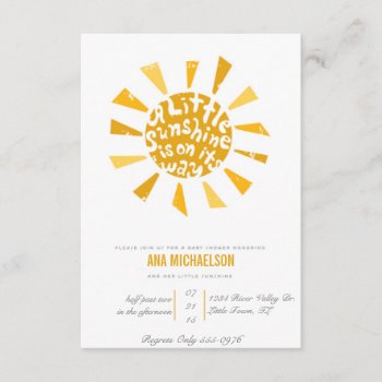 Little Sunshine Baby Shower Invitation by SunflowerDesigns at Zazzle